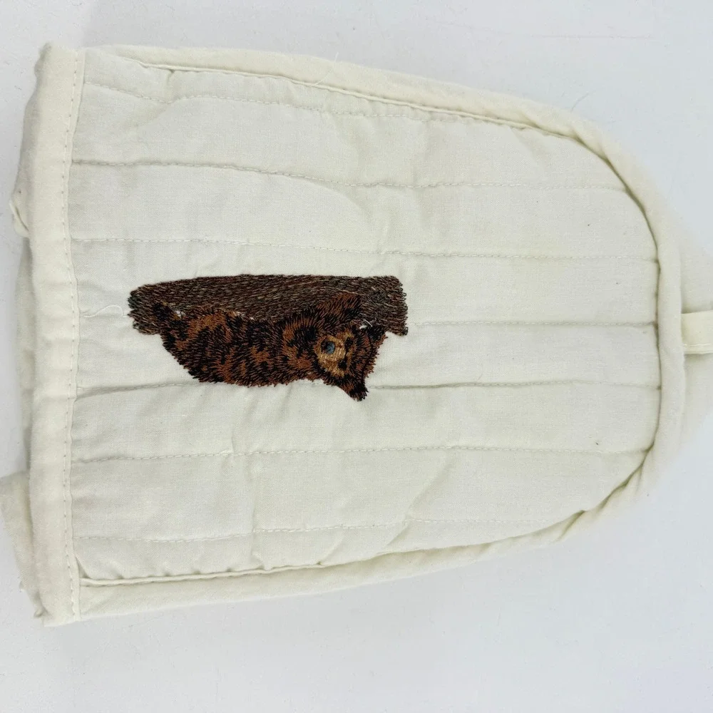 Ritz Tea Appliance Cover Kitchen Quilted Embroidered Brown Bear Lodge Style